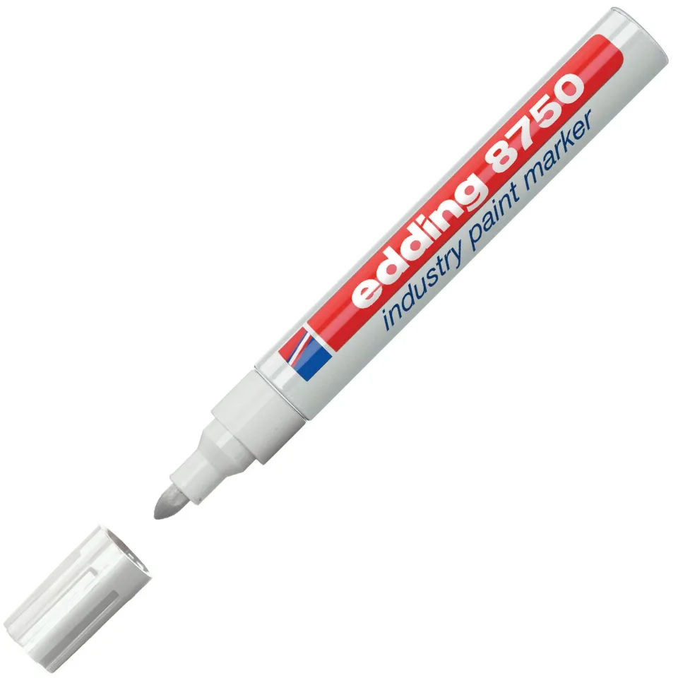 Edding marker permanent 8750, efect lac, alb