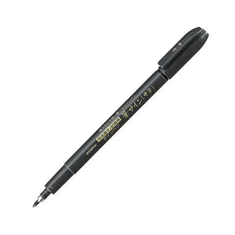 Marker tip pensulă Zebra WF3, gri închis