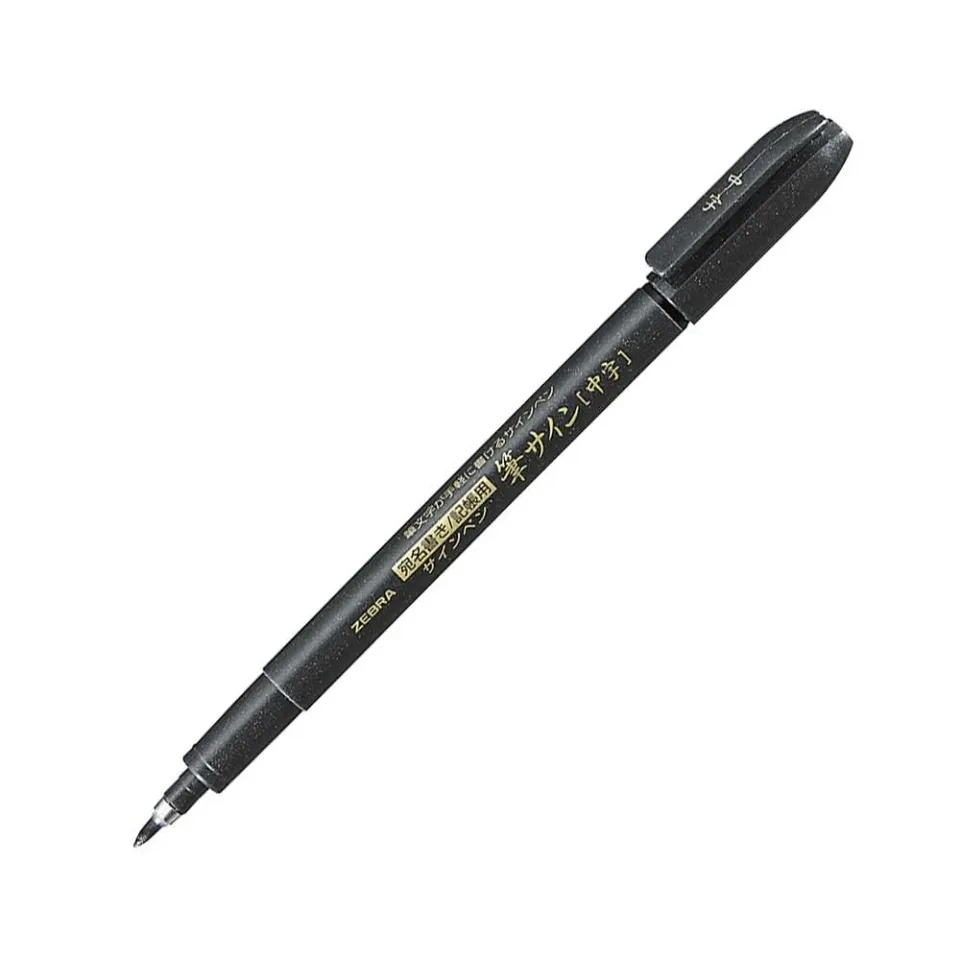 Marker tip pensulă Zebra WF3, gri închis