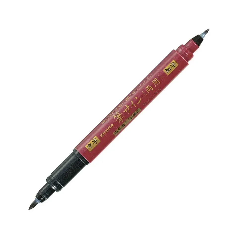 Zebra Marker tip pensulă WFT5, roșu