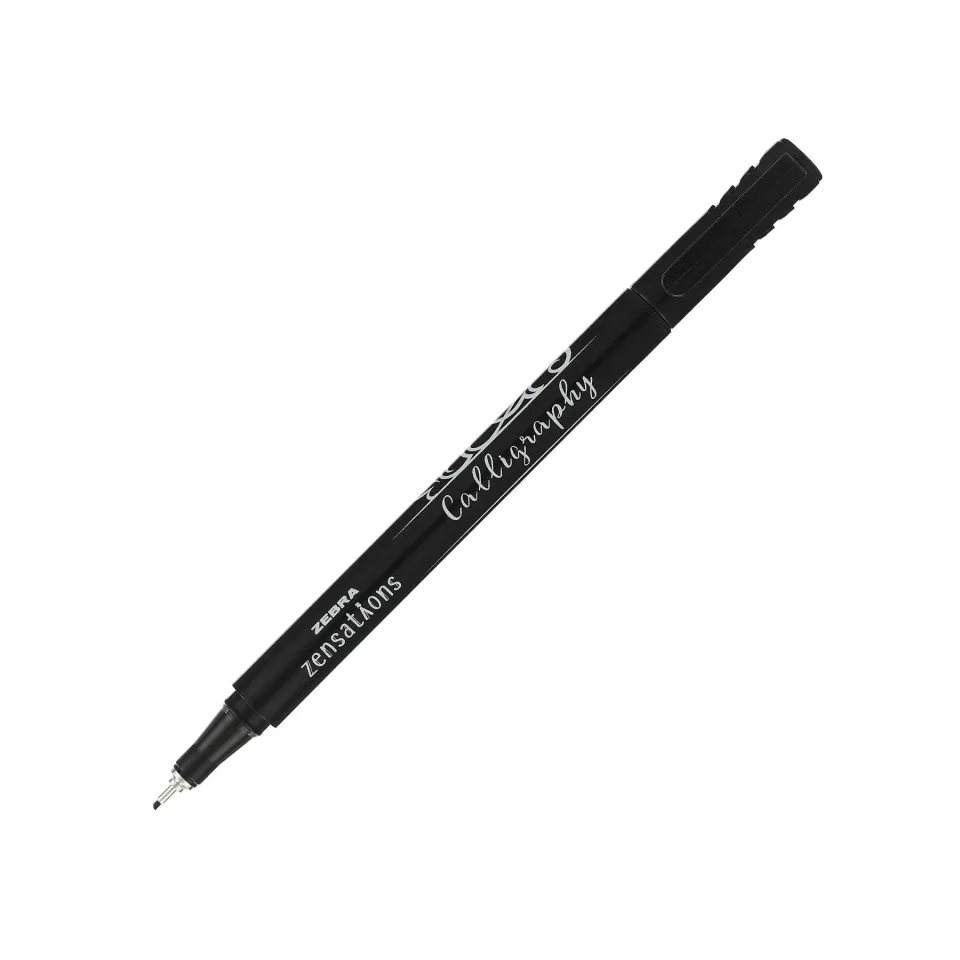 Marker Zebra Calligraphy, 1.0 mm, negru