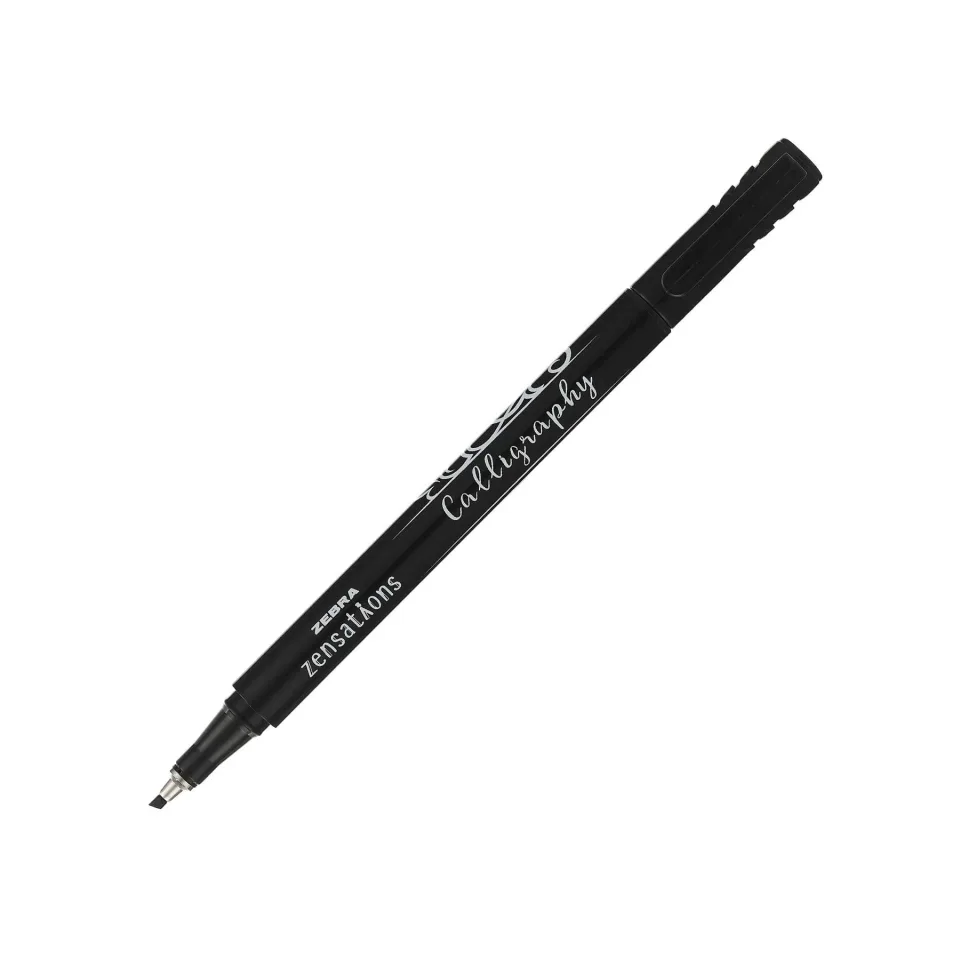 Marker Zebra Calligraphy, 2.0 mm, negru