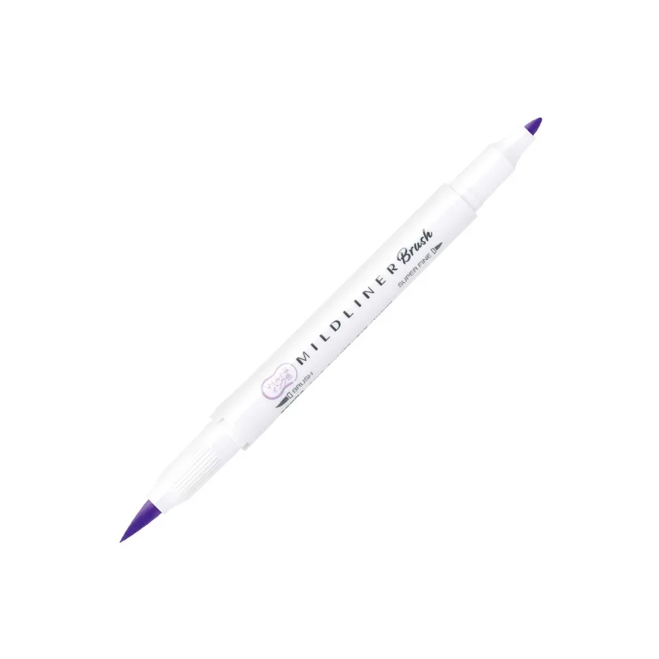 Zebra Marker tip pensulă Mildliner Brush&Marker Cool & Refined, mov