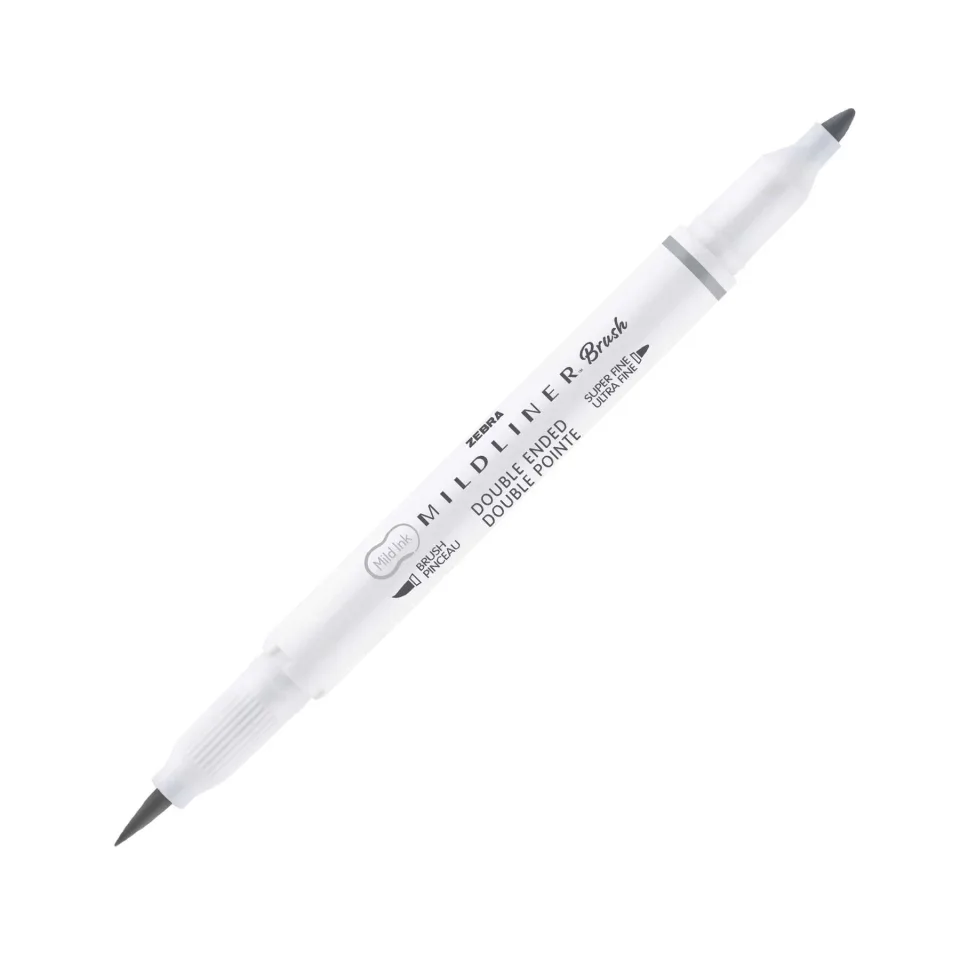 Zebra Mildliner Brush&Marker Cool & Refined, gri