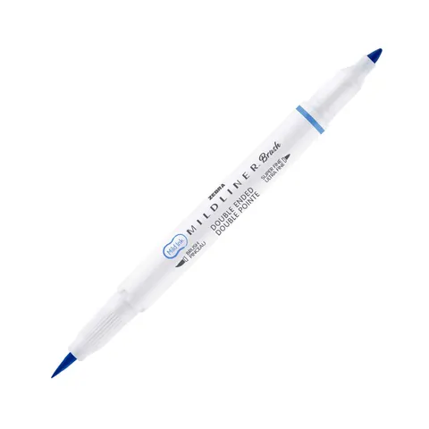 Zebra Brush Marker Mildliner Brush&Marker Cool & Refined, albastru închis