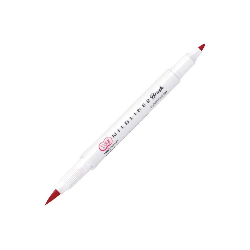 Zebra Brush Marker Mildliner Brush&Marker Cool & Refined, roșu