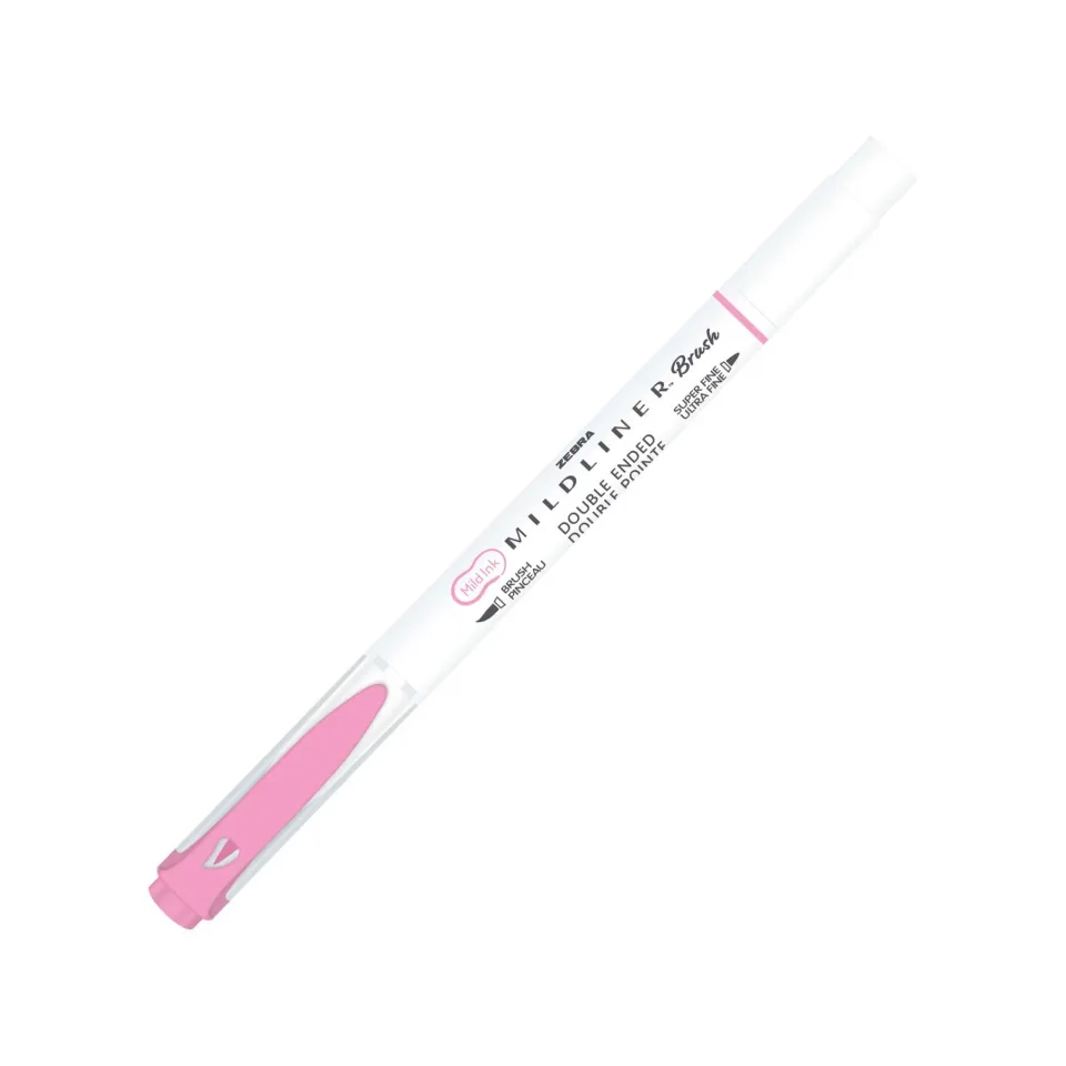 Zebra Brush Marker Mildliner Brush&Marker Fluorescent, roz