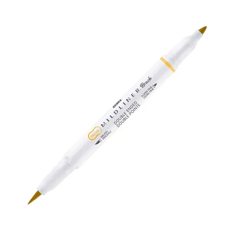 Marker cu pensulă Zebra Mildliner Brush&Marker Warm, auriu