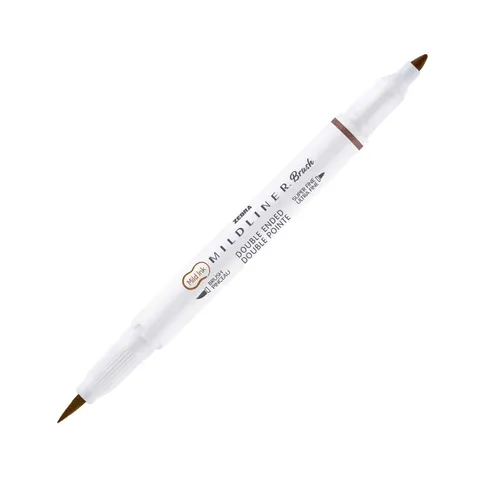 Zebra Marker tip pensulă Mildliner Brush&Marker Warm, maro