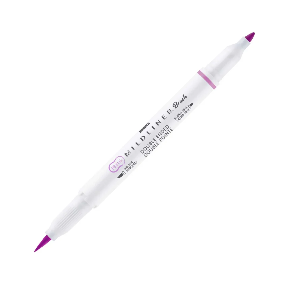 Marker Zebra Brush Mildliner Brush&Marker Warm, magenta