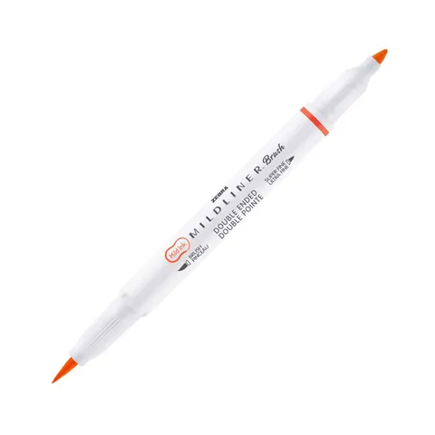 Zebra Marker tip pensulă Mildliner Brush&Marker Warm, vermilion