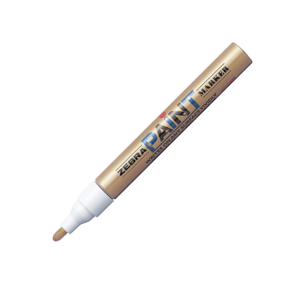 Marker permanent Zebra Paint, 3.0 mm, auriu