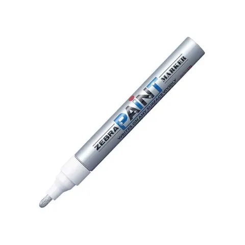 Marker permanent Zebra Paint Marker, 3.0 mm, argintiu