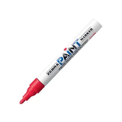 Marker permanent Zebra Paint Marker, 3.0 mm, roșu
