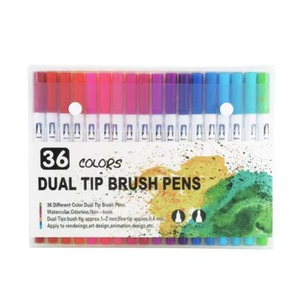 Foska Marker tip pensulă, 36 culori
