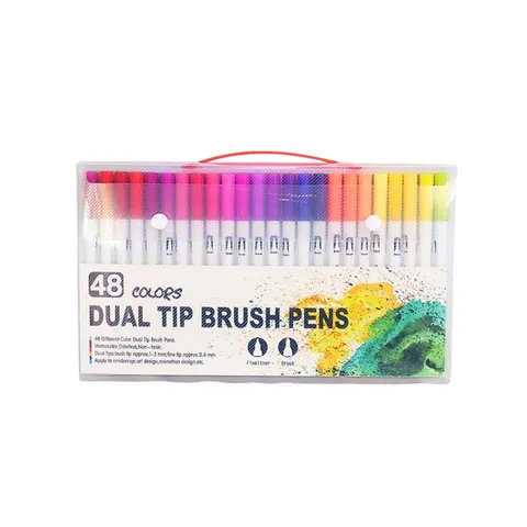 Foska Marker tip pensulă, 48 culori