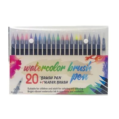 Foska Brush Marker, 20 culori