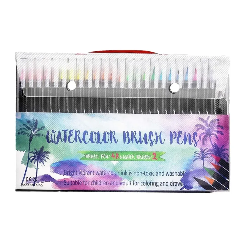 Foska Brush Marker, 48 culori