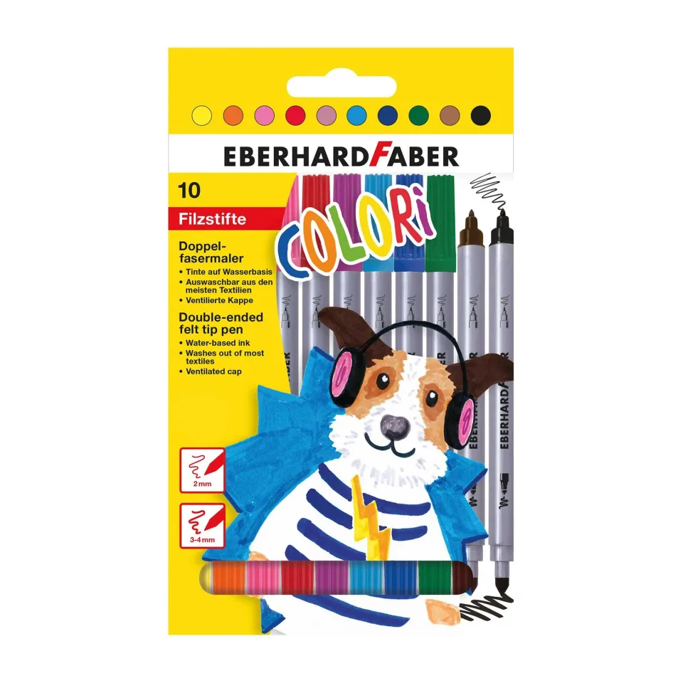 Eberhard Faber Carioci, dublu, 10 culori
