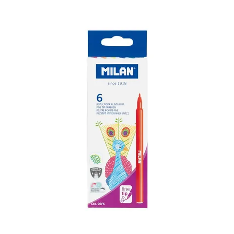 Milan Fineliners, vârf subțire, 6 culori