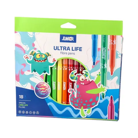 Markere Junior Ultra Life, durabile, 18 culori