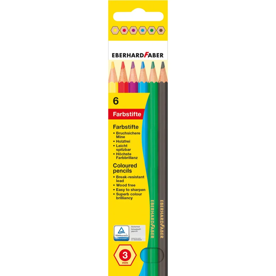Creioane colorate Eberhard Faber, 6 culori