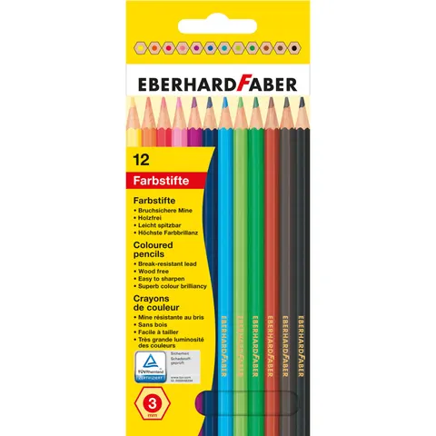 Creioane colorate Eberhard Faber, 12 culori