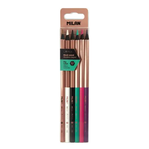 Creioane colorate Milan Copper, 3.5 mm, 6 culori