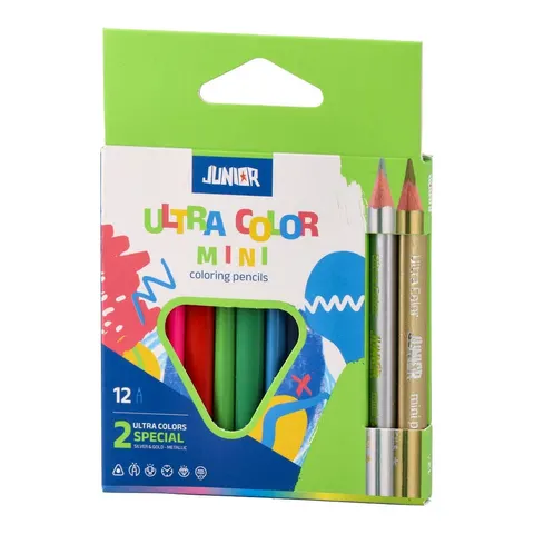 Creioane colorate Junior Ultra Color, mini, 12 culori