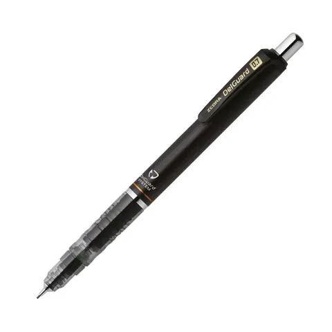 Creion mecanic Zebra DelGuard, 0.7 mm, negru