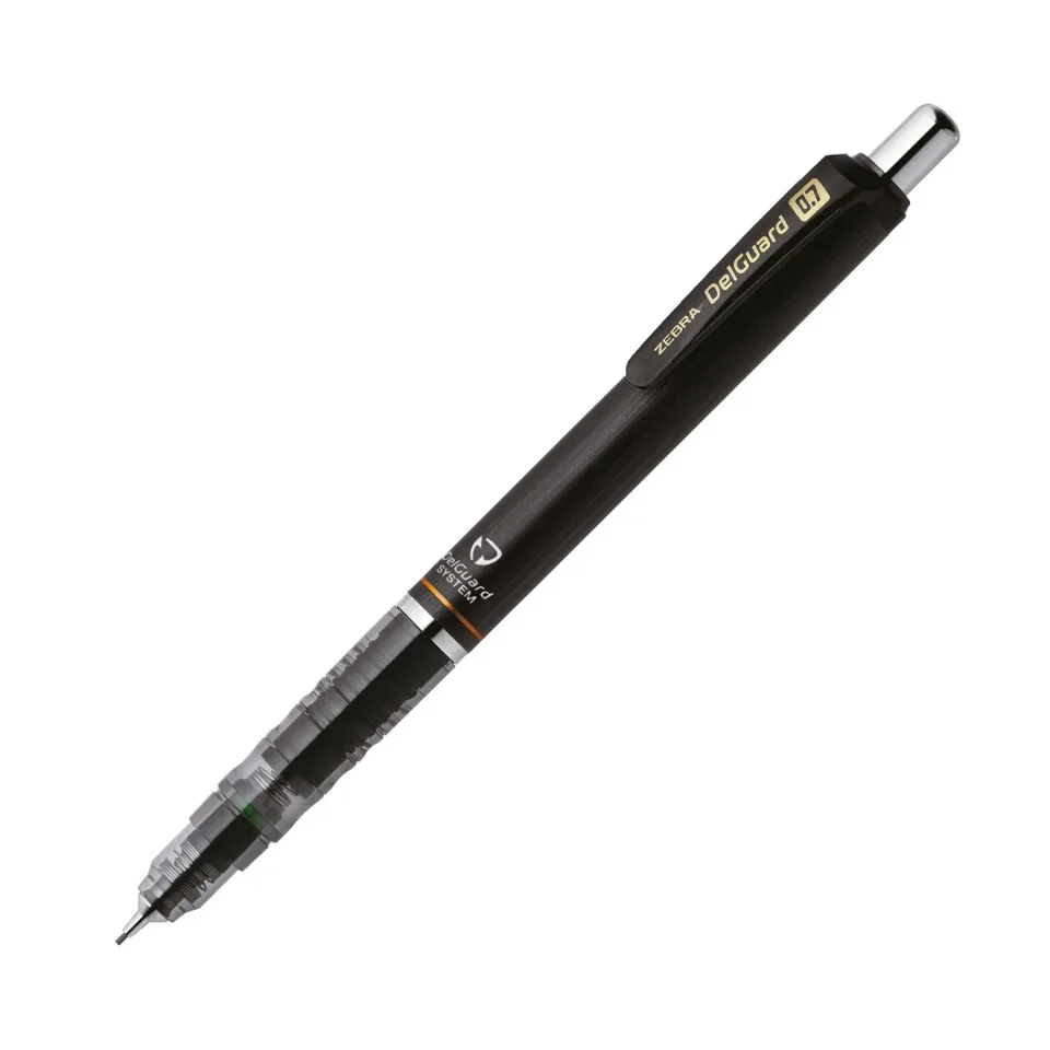 Creion mecanic Zebra DelGuard, 0.7 mm, negru