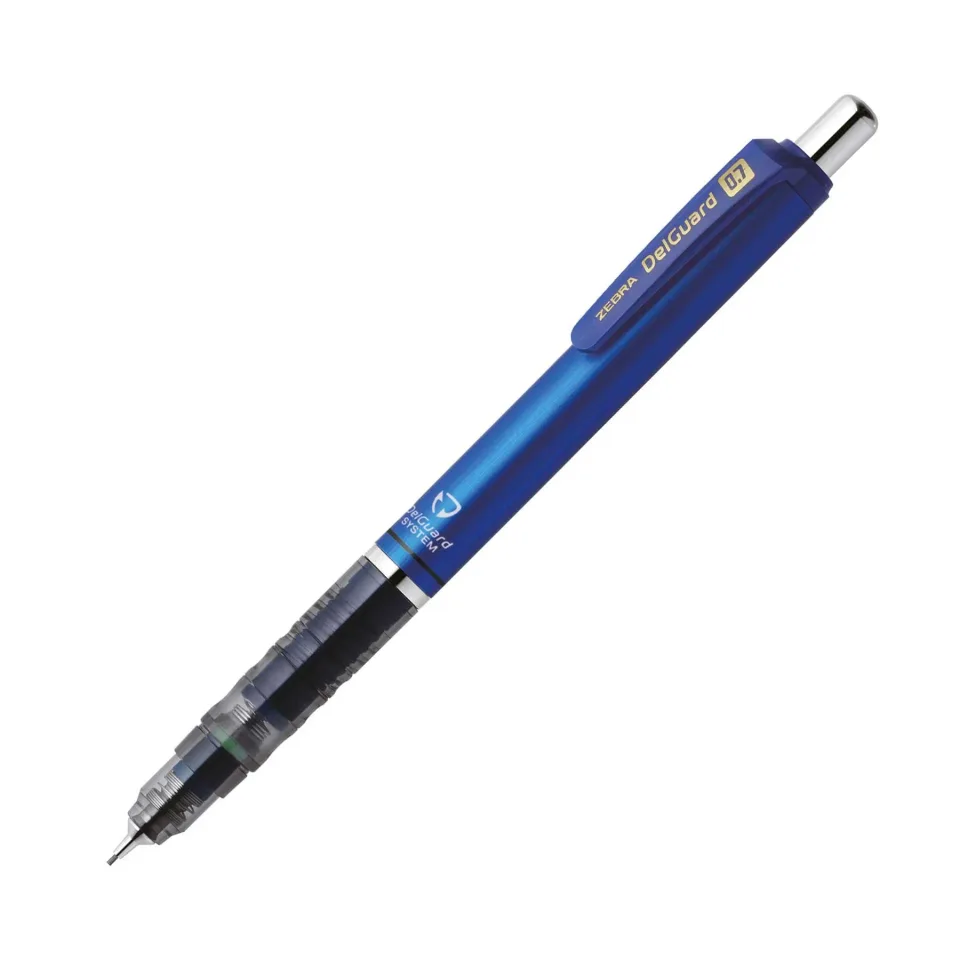 Creion mecanic Zebra DelGuard, 0.7 mm, albastru