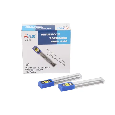 Mine pentru creion mecanic Beifa 0.7 mm, HB, 12 buc.