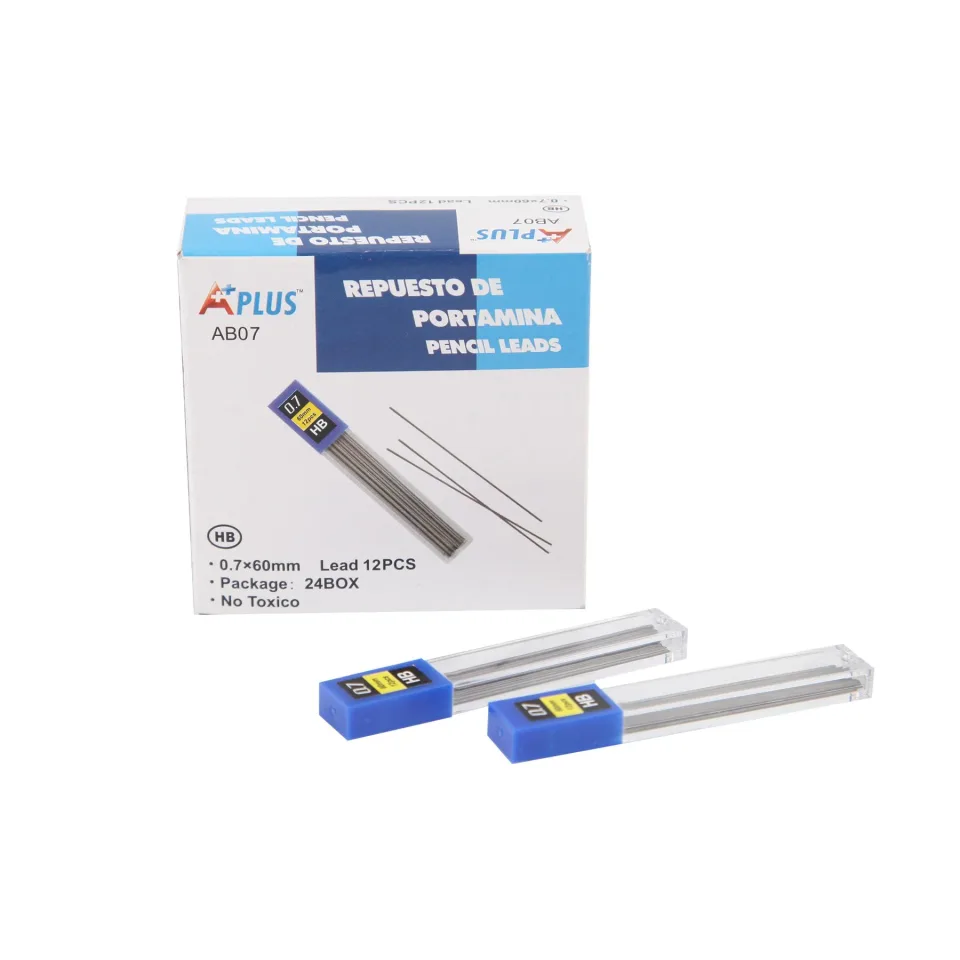 Mine pentru creion mecanic Beifa 0.7 mm, HB, 12 buc.