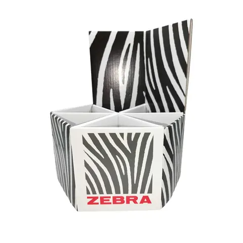 Display Zebra pentru pixuri P6, cu 6 compartimente