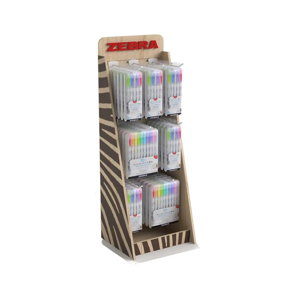 Suport desktop Zebra, din lemn, 29 x 24 x 82 cm