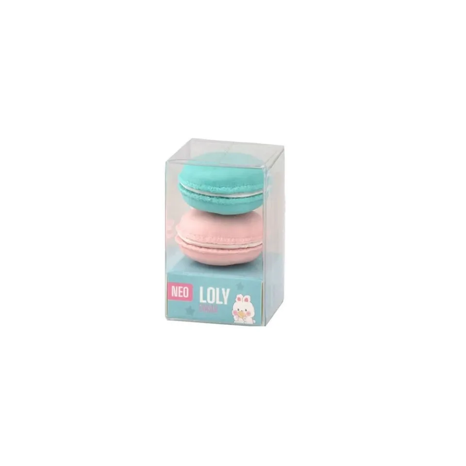 Radieră Sazio Loly, macarons franțuzești, 2 bucăți, asortate, 1 buc.