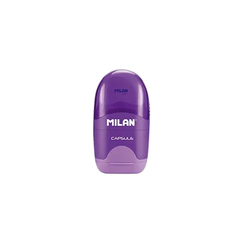 Milan Ascuțitoare Capsule, cu radieră, culori asortate