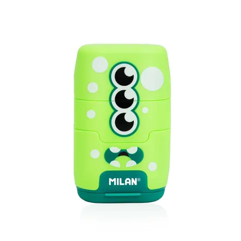 Milan Ascuțitoare Compact Aliens, dublă, cu radieră, culori asortate