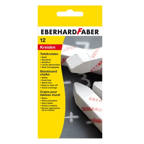 Eberhard Faber Cretă, albă, 12 bucăți