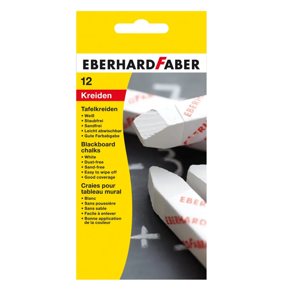 Eberhard Faber Cretă, albă, 12 bucăți