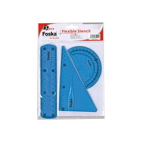 Set instrumente de desen Foska, 3 piese, flexibile