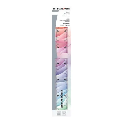 Riglă Eberhard Faber Rainbow, 30 cm, flexibilă