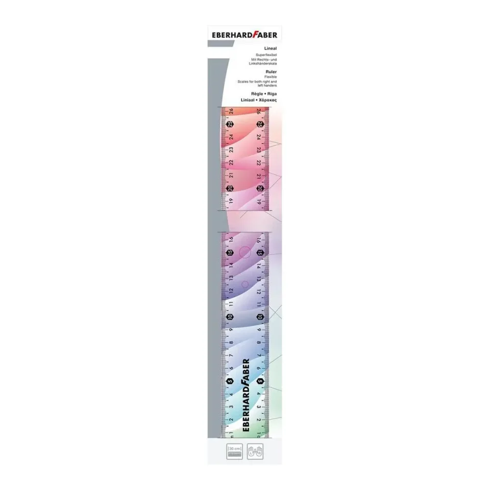 Riglă Eberhard Faber Rainbow, 30 cm, flexibilă
