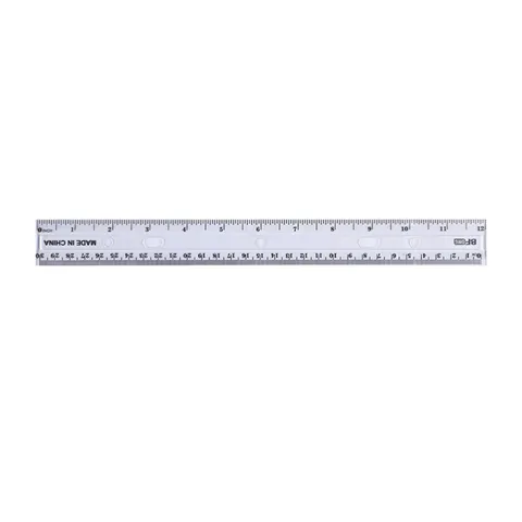 Beifa Riglă, 30 cm, plastic, transparentă
