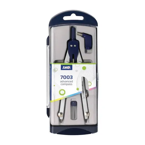 Junior 7003 Compas, metal, cu accesorii, în cutie