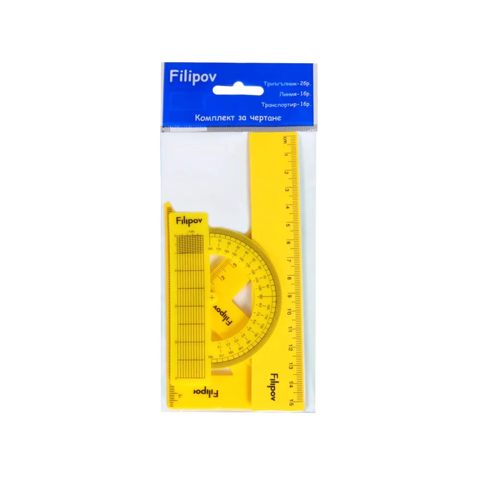 Set de desen Filipov, 4 piese, 15 cm, asortat