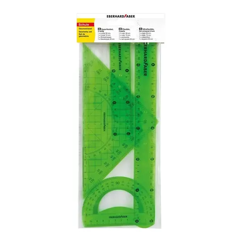 Set geometric Eberhard Faber, flexibil, 4 piese