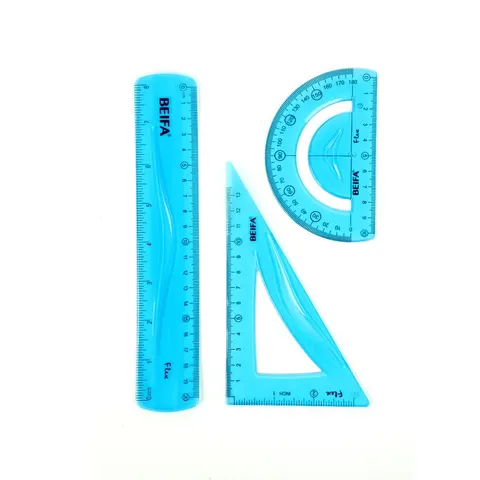 Set flexibil Beifa pentru geometrie, flexibil, 3 piese, 20 cm