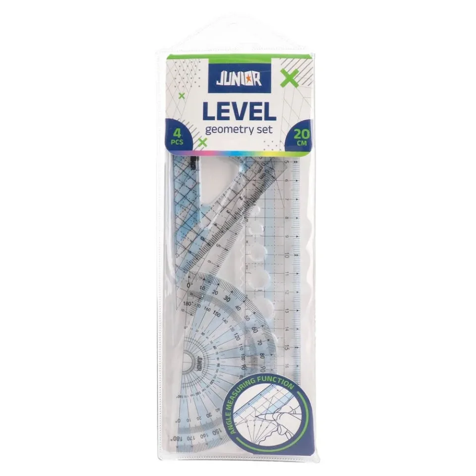 Set Geometrie Junior, 20 cm, 4 piese